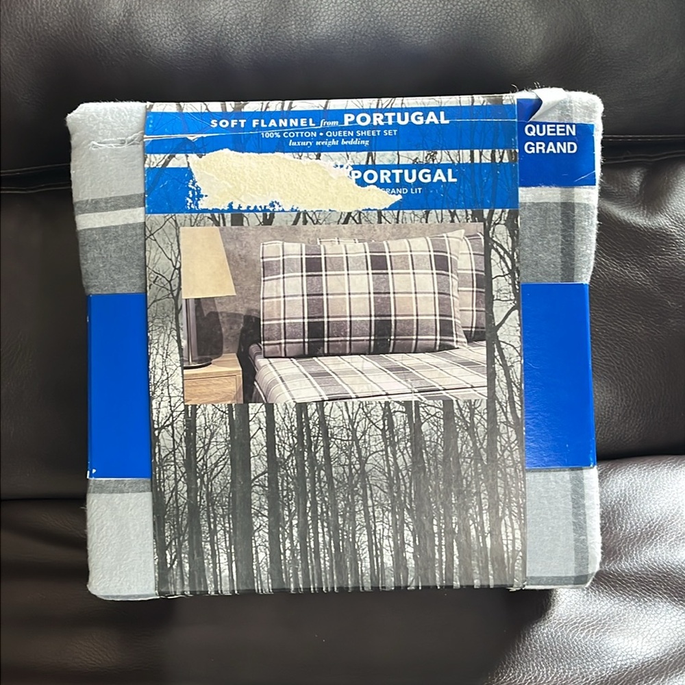 Soft Flannel Queen Sheet Set - Gray